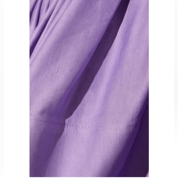 NWT SOLACE LONDON, Layci one-shoulder ruffle shantung lav dress, Sz 4 - Picture 7 of 14